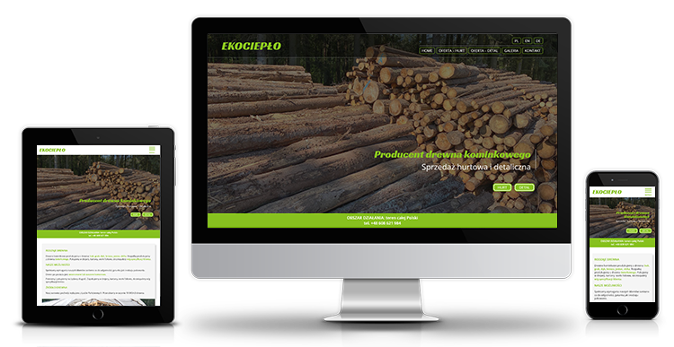 strona internetowa dla producenta drewna
